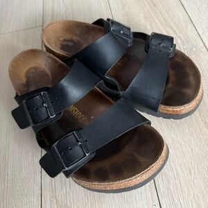 Birkenstock Black Leather Sandals Size 35/ Women’s US Size 4-4.5